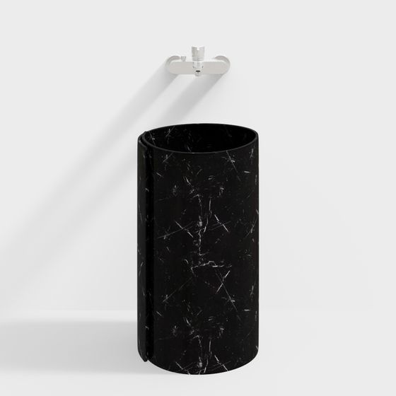 Black Marble Sink 3D model for Contemporary Spaces