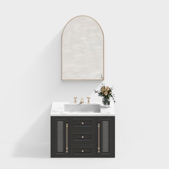 Elegant Bathroom Cabinet 3D model