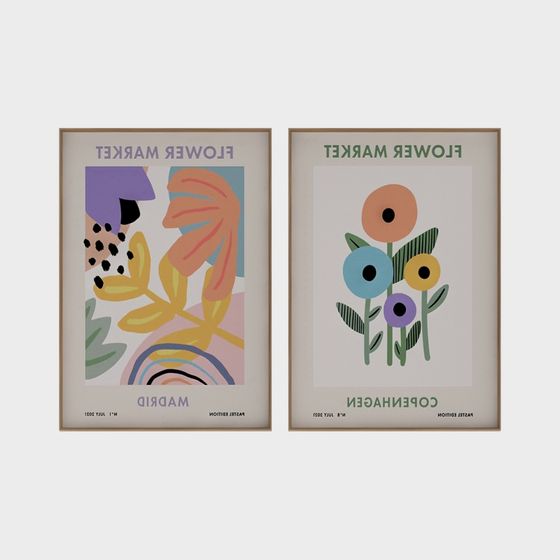 Flower Market Posters 3D model