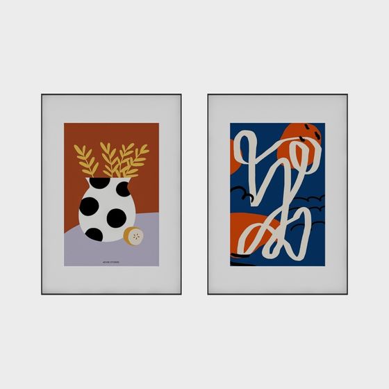 Vibrant Abstract Frame 3D Model for Creatives