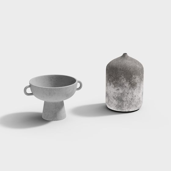 Concrete Art 3D model - Unique Low-Poly Design