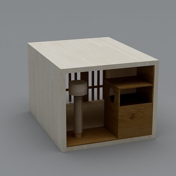 Cat Cube 3D model - Modern Minimalist Design