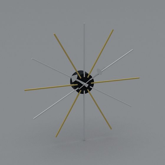 Radiant Burst Clock 3D model