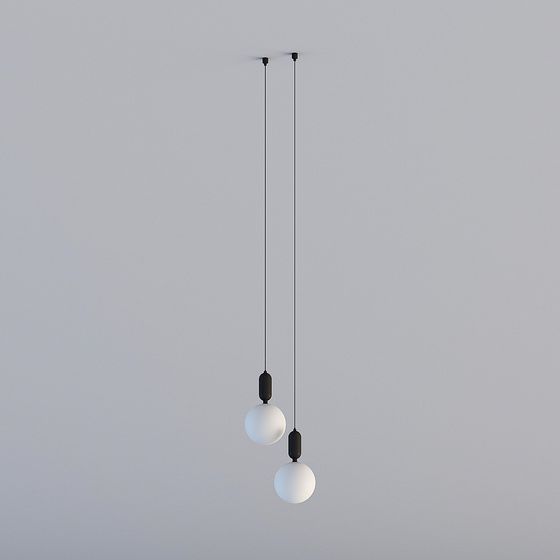 Minimalist Low-Polygon Hanging Lamp 3D model