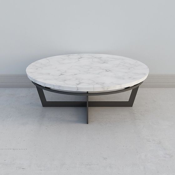 Elegant Marble Round Table 3D model