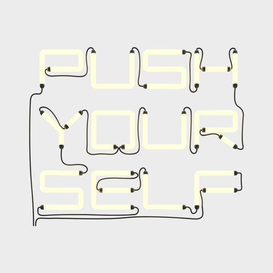 Push Your Self Neon Light 3D model