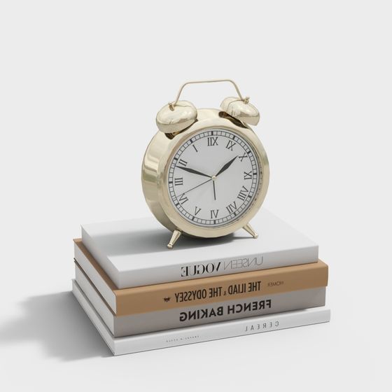 Charming Vintage Clock 3D model for Timeless Spaces