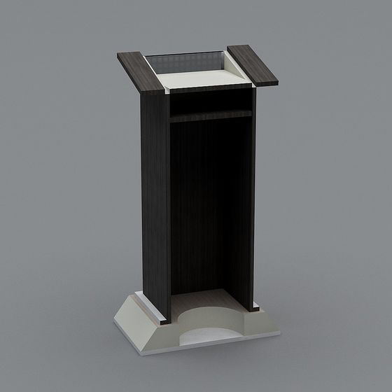 Elegant Low-Polygon Podium 3D model for Creative Projects