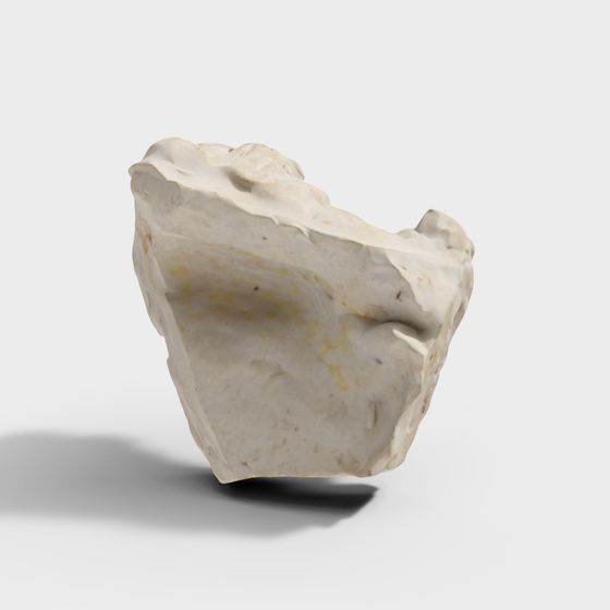 Realistic Marble Rock 3D Model for Creative Projects