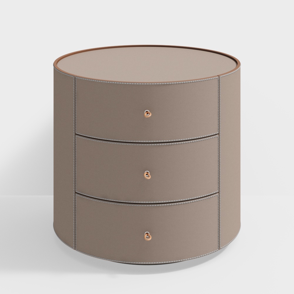 Stylish Cylindrical Storage Cabinet 3D model