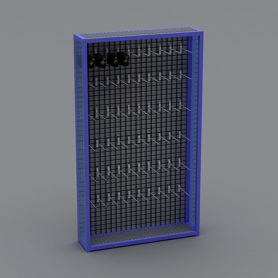 Stylish Low Poly Grid Display Rack 3D model