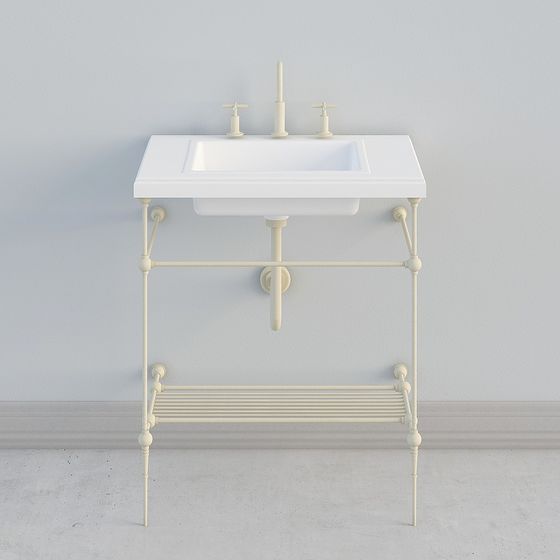 Vintage Bathroom Sink 3D model Design