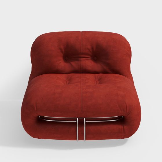 Chic Low-Polygon 3D Sofa Model for Modern Interiors