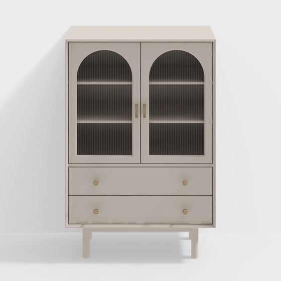 Chic Storage Cabinet 3D model for Modern Interiors