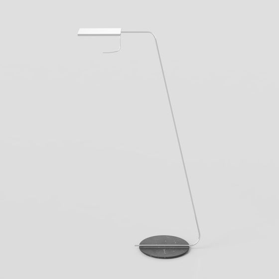 Sleek Low-Poly Floor Lamp 3D model