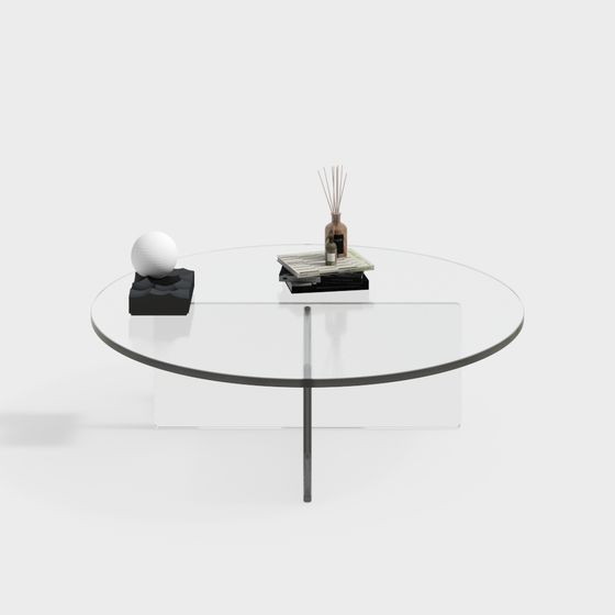 Low Poly Round Table 3D model for Modern Interiors