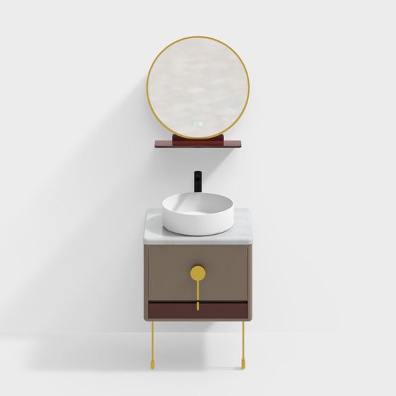 Stylish Urban Vanity 3D Model for Modern Interiors