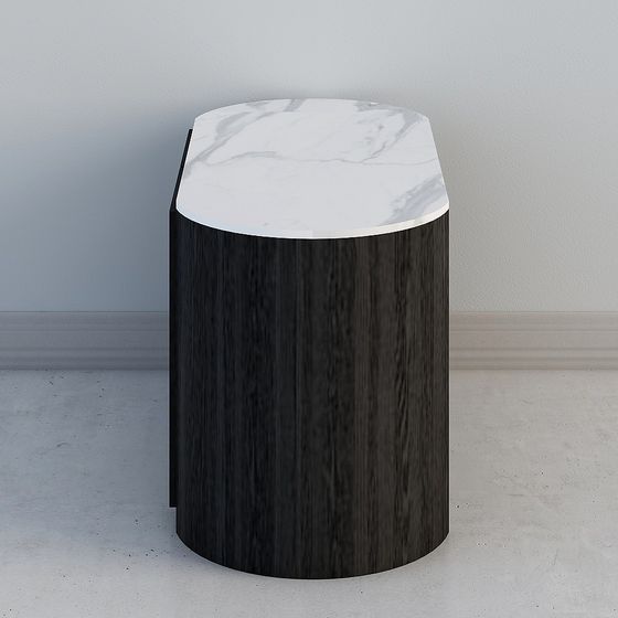 Elegant Marble Stool 3D model