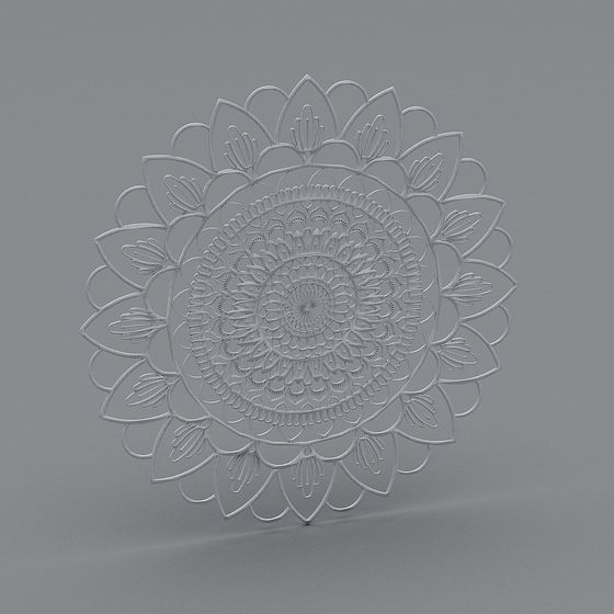 Mandala Wall Art 3D model for Creative Projects