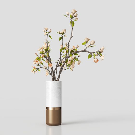 Spring Vase Low-Poly 3D Model