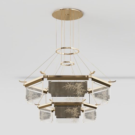Elegant 3D Model Chandelier for Modern Interiors