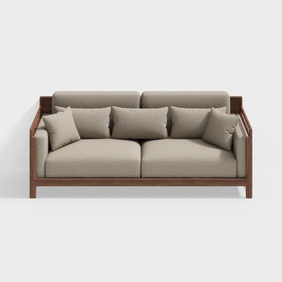 Urban Comfort Low-Poly Sofa 3D model for Modern Spaces
