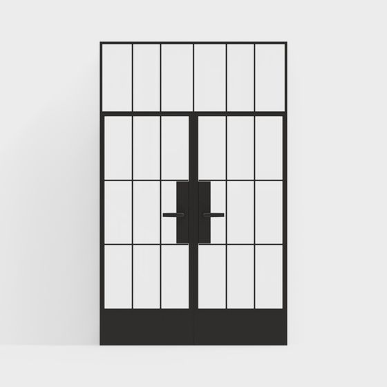 Elegant Double Door 3D model for Modern Interiors