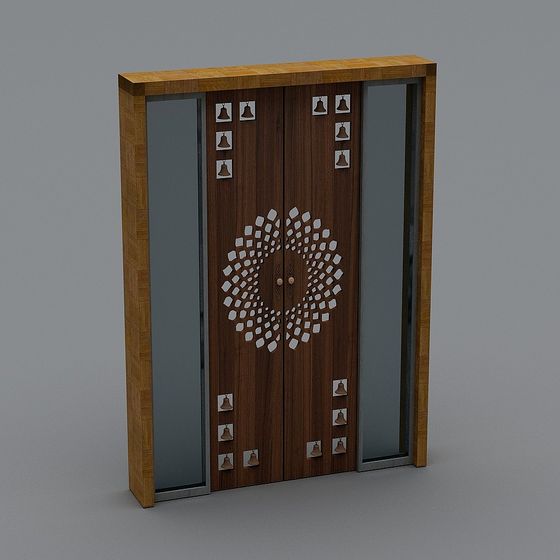 Elegant Low-Poly 3D Door Model