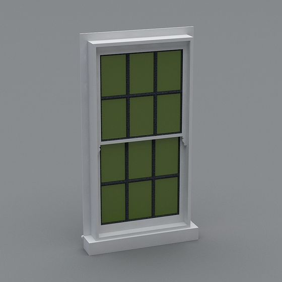 Elegant Low-Poly Window 3D model