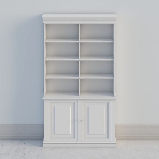 Elegant Minimalist Bookshelf 3D model