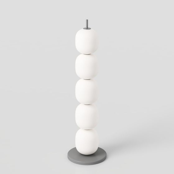 Elegant White Sphere Floor Lamp 3D model