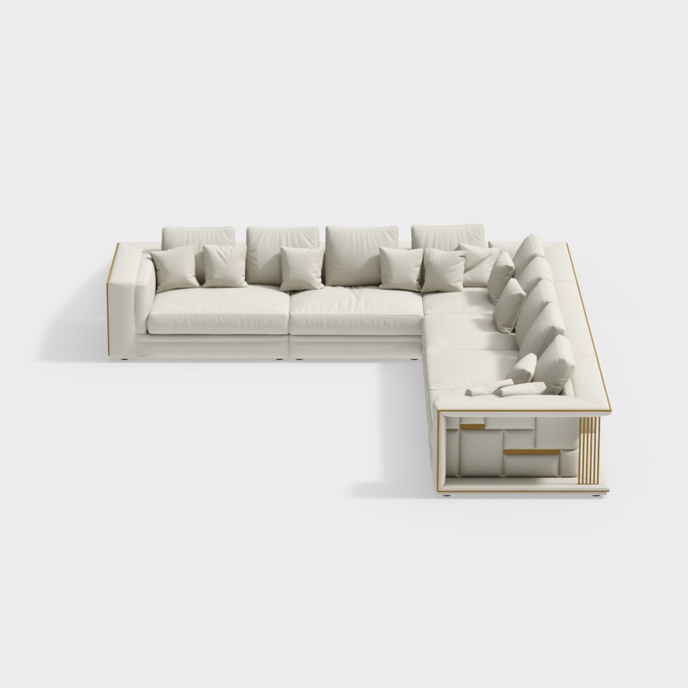 Italian minimalist light sofa