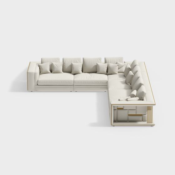 Urban Comfort 3D model Sofa for Modern Interiors