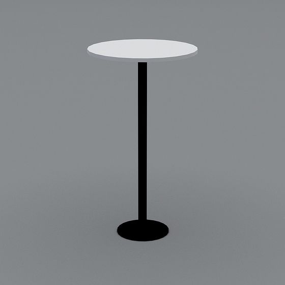 Sleek Low-Poly Round Table 3D Model