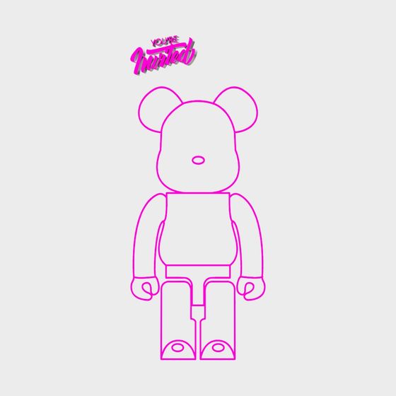 Futuristic Neon Bear 3D model