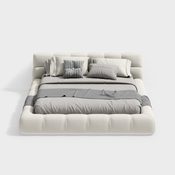 Urban Comfort Bed 3D model for Modern Interiors