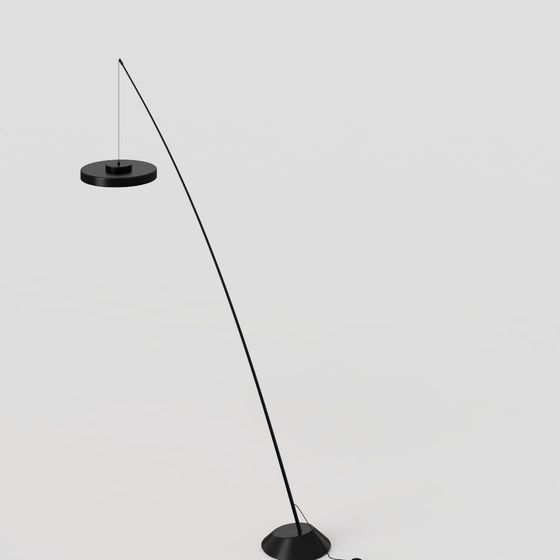 Modern Minimalist Black Floor Lamp 3D model