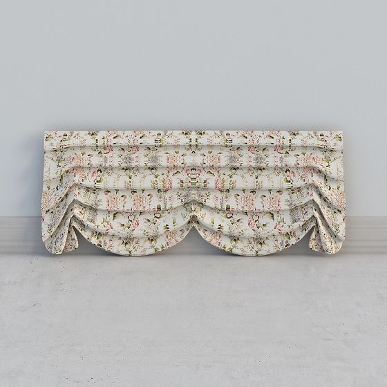 Vintage Floral Valance 3D model