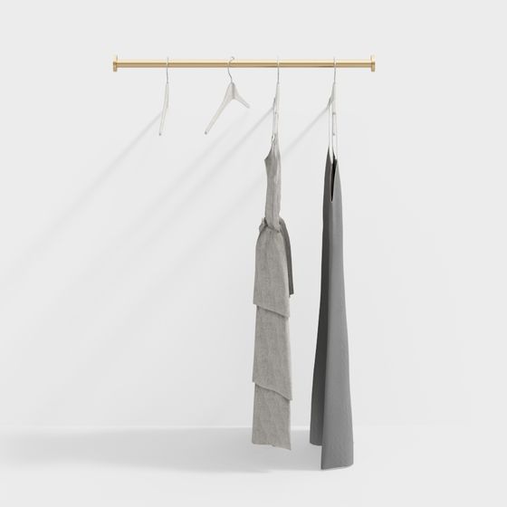 Elegant Hanger and Dress 3D model for Creative Designs
