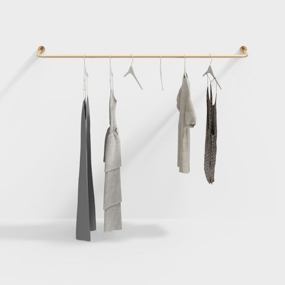 Minimalist Wardrobe Rack 3D model
