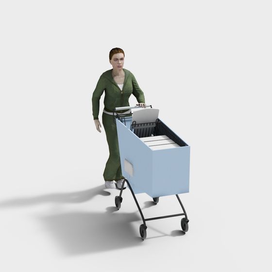 Persona empujando carrito