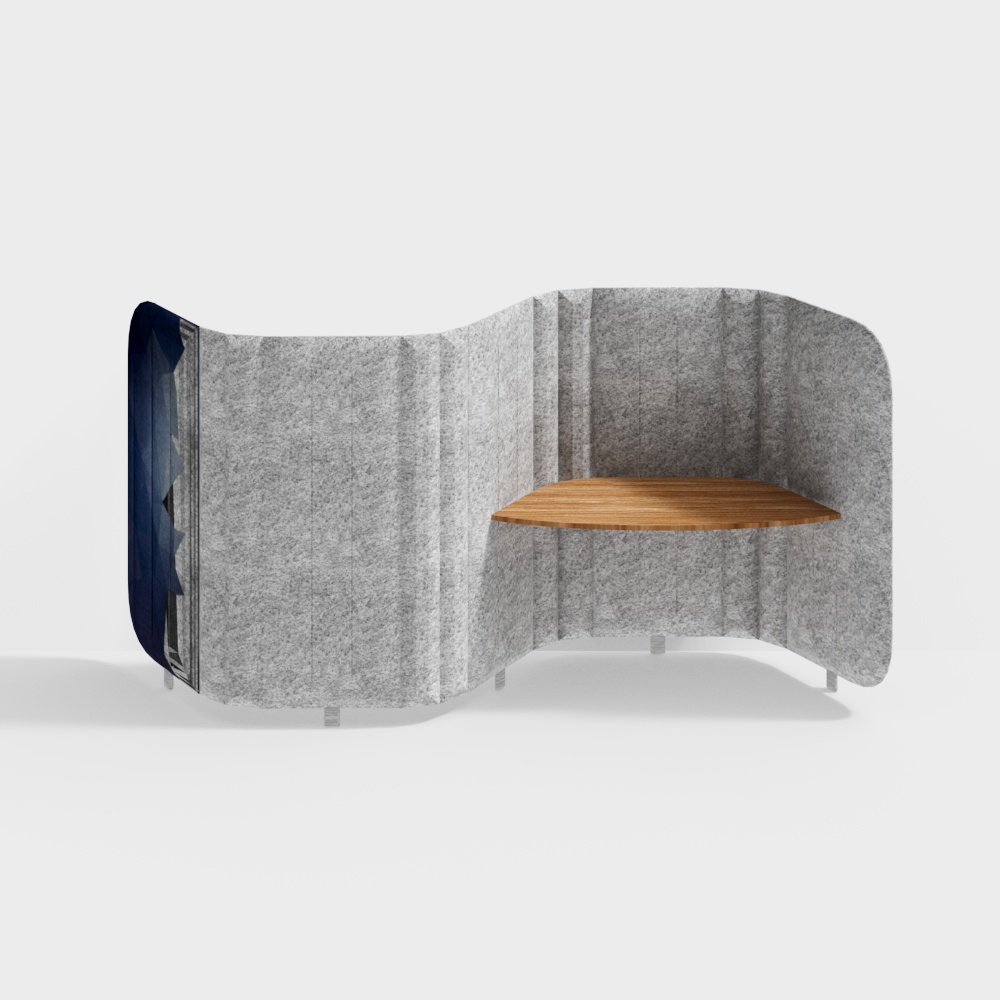 Modern soundproofed work desk