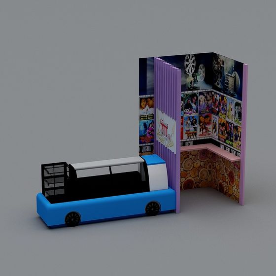 Movie Theater Booth 3D model