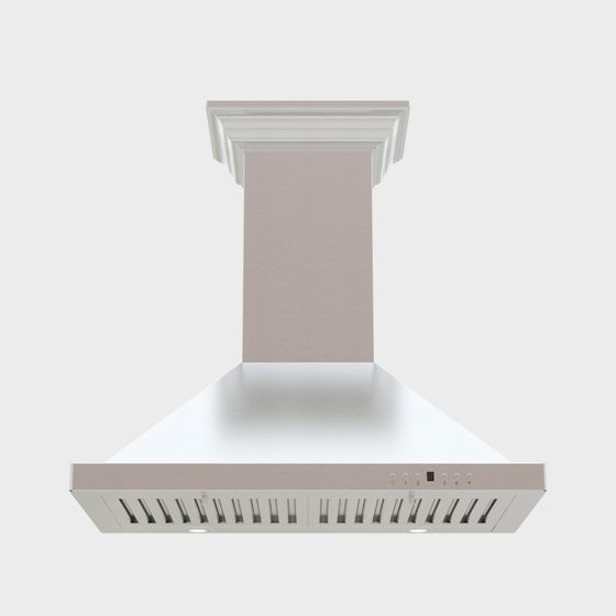 Sleek Low-Poly Stainless Steel Range Hood 3D model