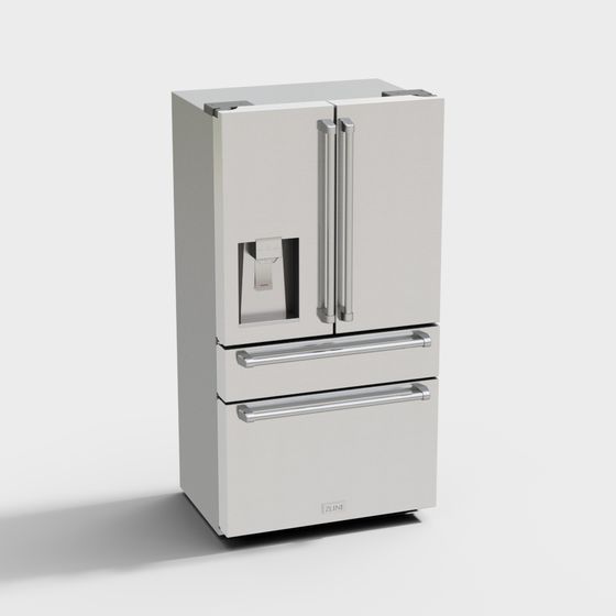 Modern Minimalist Refrigerator 3D model