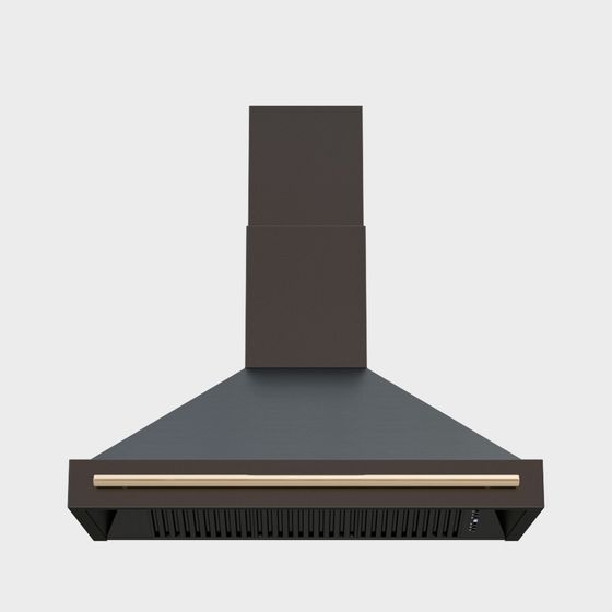 Stylish Black Kitchen Range Hood 3D model