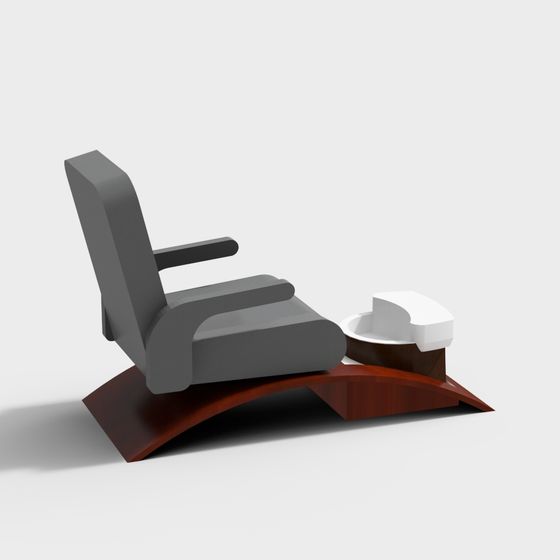 Stylish Low-Poly Armchair 3D model