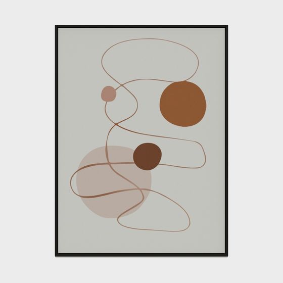 Abstract Lines and Dots 3D model for Creative Projects