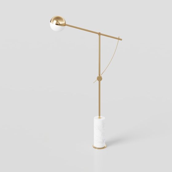 Elegant Minimalist Floor Lamp 3D model