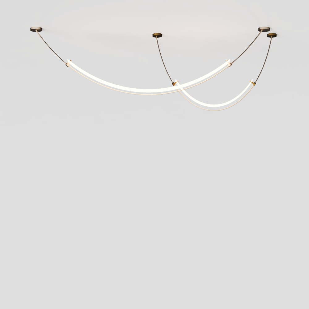 Sleek Streamlined Pendant Light 3D model